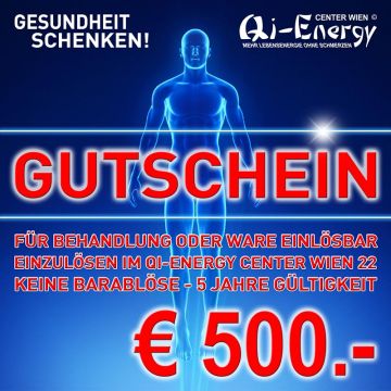  GUT-500 - Qi-Energy Gutschein 500  380.87GBP  